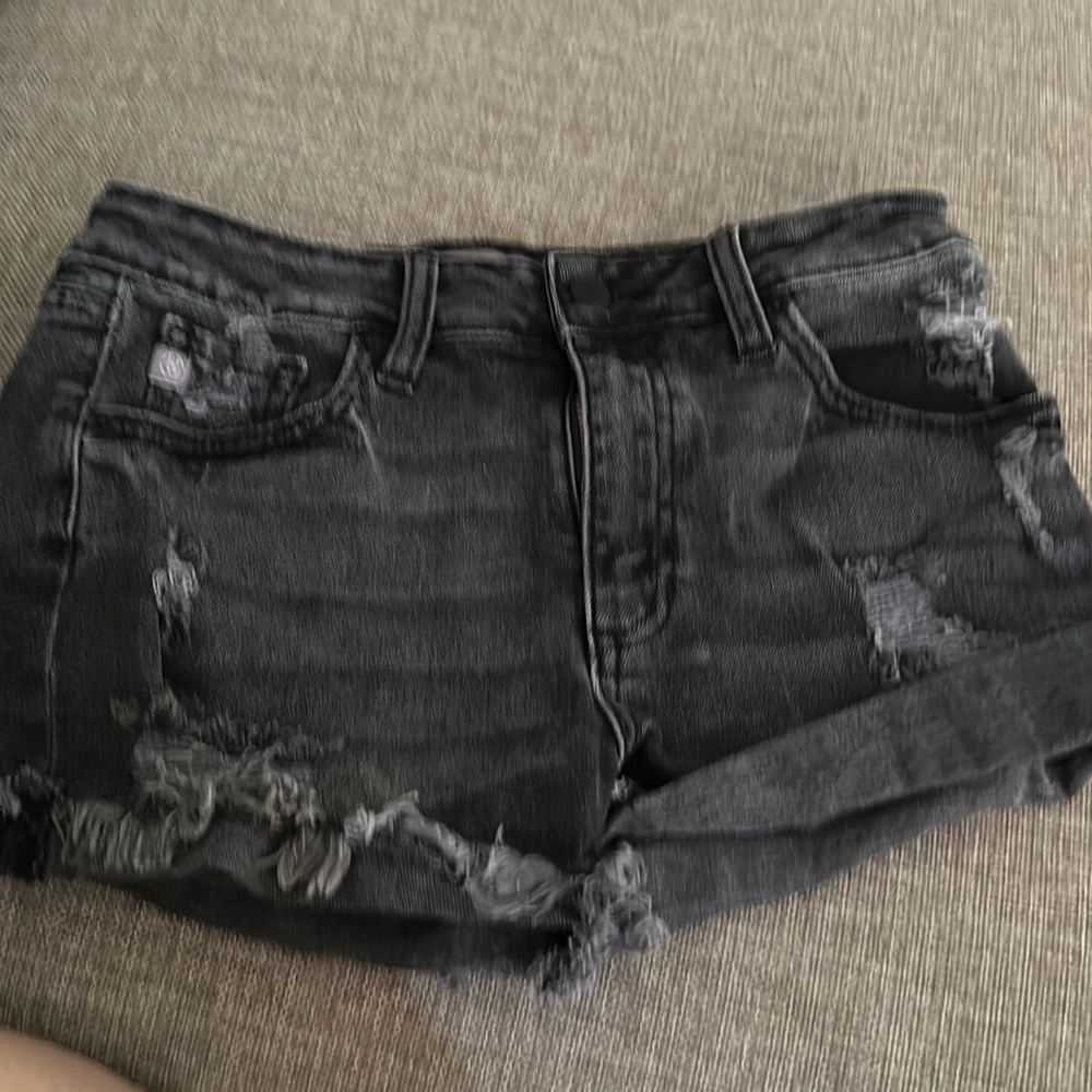 Just USA black denim shorts size small bought at boutique